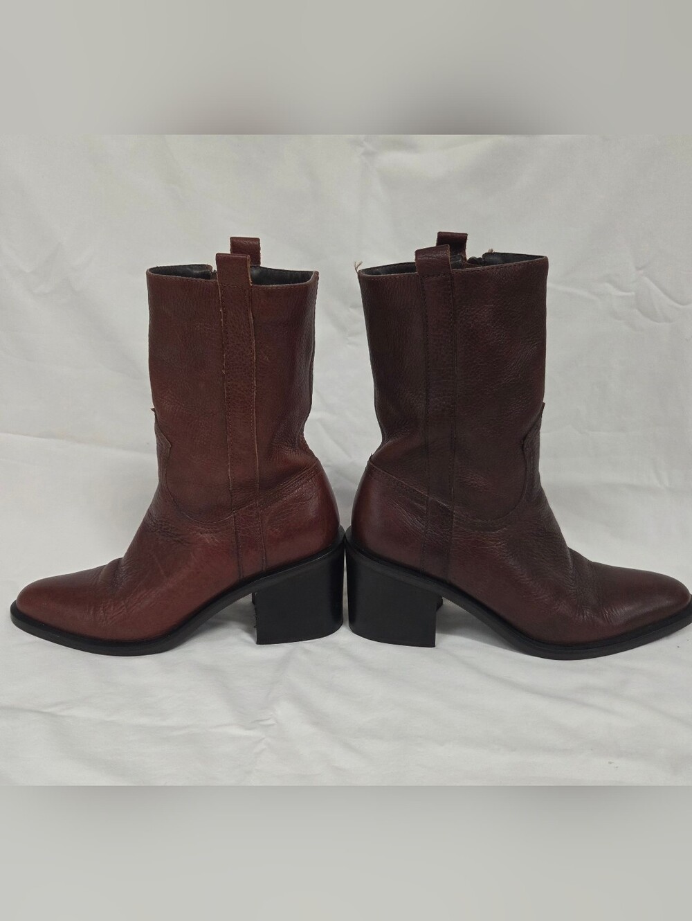 Vintage Nicole Force Brown Leather Western Boots 7 - Picture 5 of 16